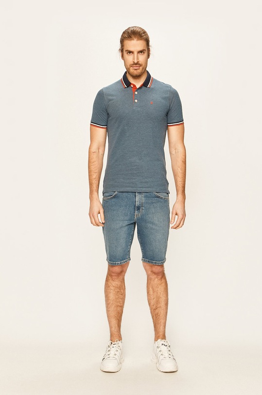 Polo tričko Jack & Jones 12136668 modrá AA00