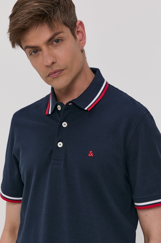 Polo tričko Jack & Jones 12136668 tmavomodrá AA00