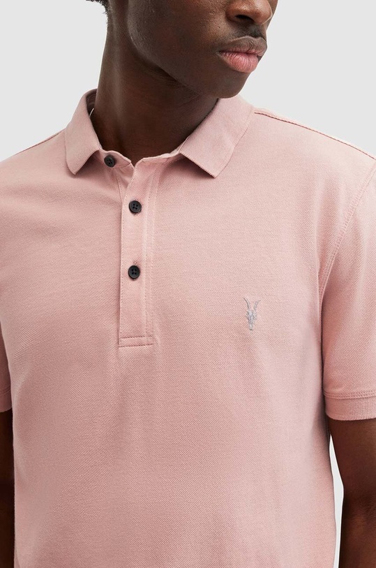 AllSaints polo Reform Polo MD051H różowy AA00