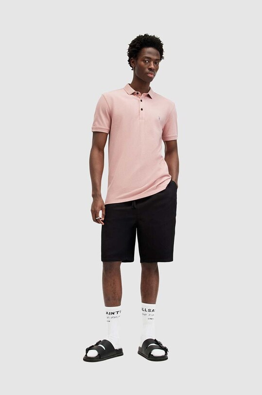 AllSaints polo majica MD051H roza