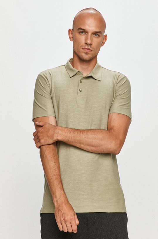 Only & Sons - Tricou Polo cu elastan verde 22016346