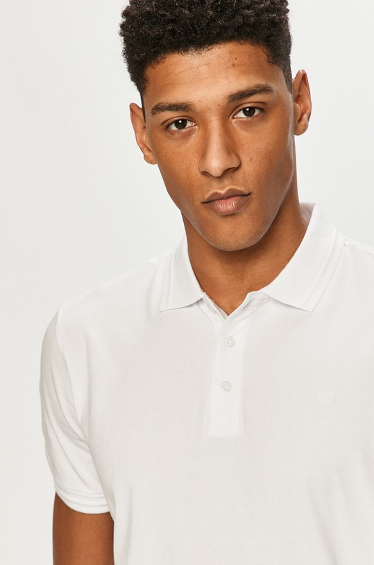 Premium by Jack&Jones - Тениска с яка бял 12184709