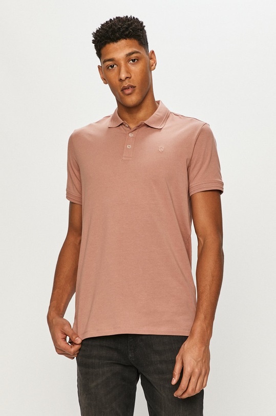 Premium by Jack&Jones - Тениска с яка стандартна розов 12184709