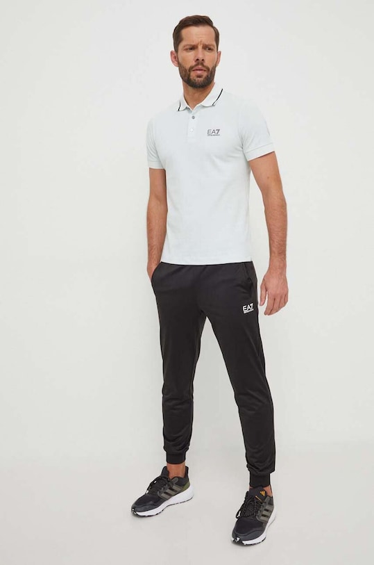 EA7 Emporio Armani polo 8NPF06.PJ04Z turkusowy SS24