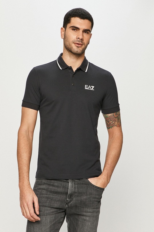 EA7 Emporio Armani - Polo 8NPF06.PJ04Z z elastanem granatowy 8NPF06.PJ04Z