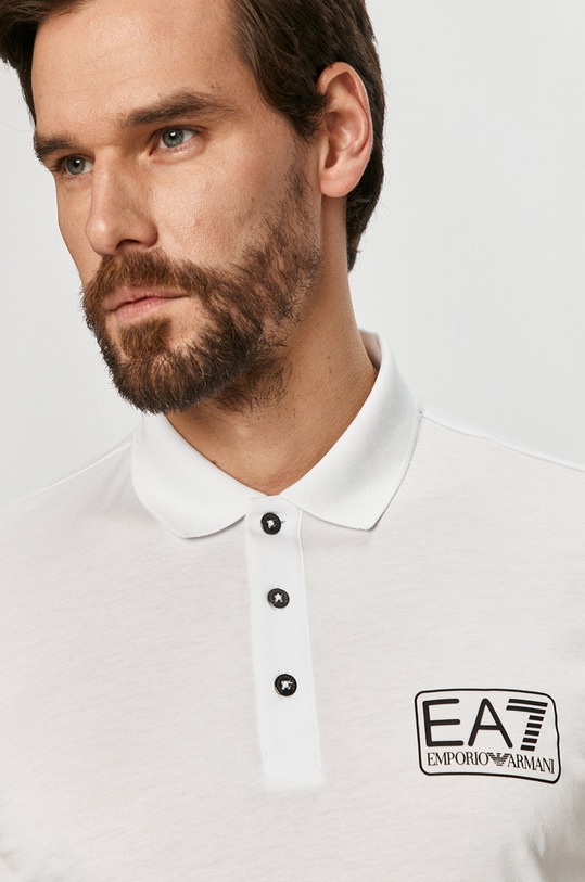 EA7 Emporio Armani - Polo 8NPF12.PJNQZ biały 8NPF12.PJNQZ