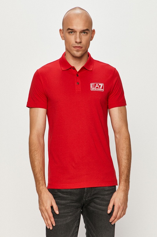 EA7 Emporio Armani - Tricou Polo regular rosu 8NPF12.PJNQZ