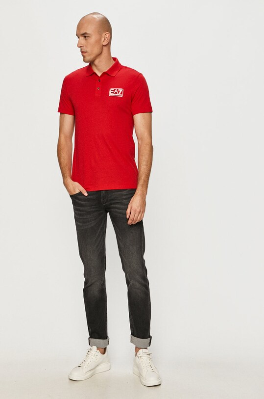 EA7 Emporio Armani - Polo 8NPF12.PJNQZ 8NPF12.PJNQZ czerwony AA00
