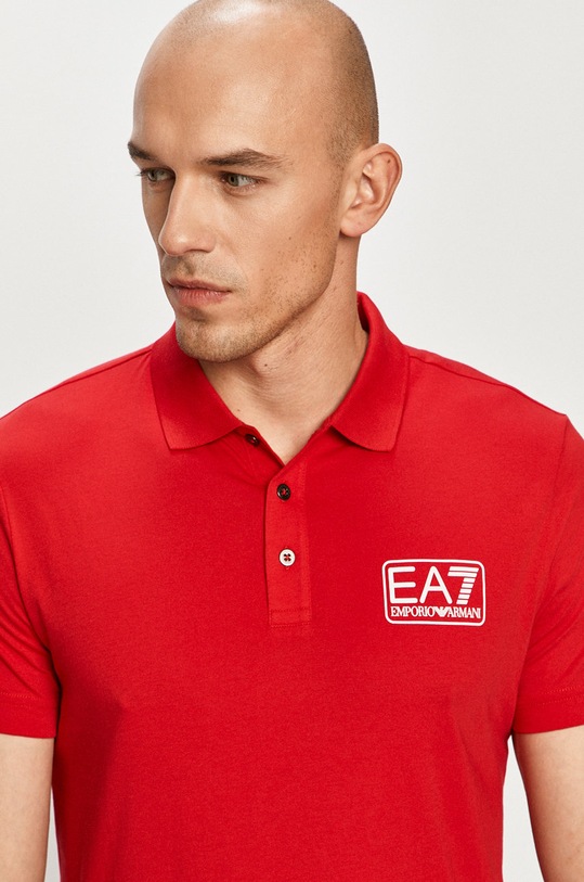 Îmbrăcăminte EA7 Emporio Armani - Tricou Polo 8NPF12.PJNQZ rosu