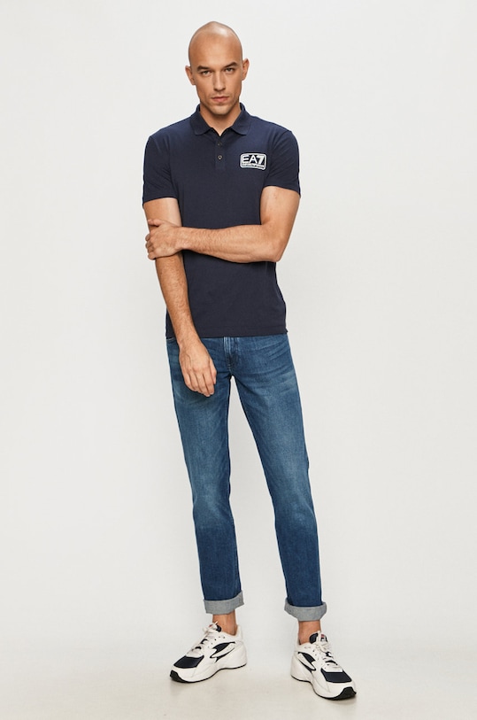 EA7 Emporio Armani - Polo 8NPF12.PJNQZ 8NPF12.PJNQZ granatowy AA00