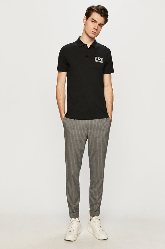 EA7 Emporio Armani - Polo 8NPF12.PJNQZ 8NPF12.PJNQZ czarny AA00