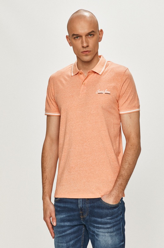 Jack & Jones - Polo tričko jednofarebný oranžová 12186778