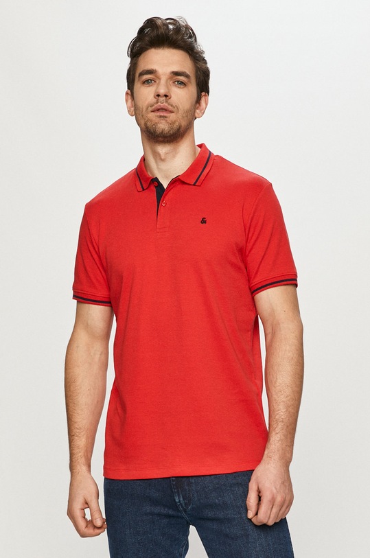 Jack & Jones - Polo tričko hladký červená 12180891.