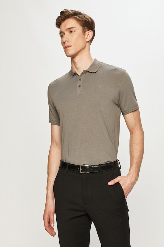 Premium by Jack&Jones - Polo Planet friendly siva 12184709.