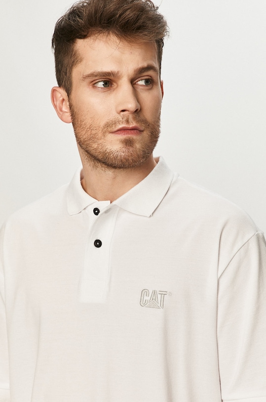 CAT Footwear tricou Polo alb 2620110.10110