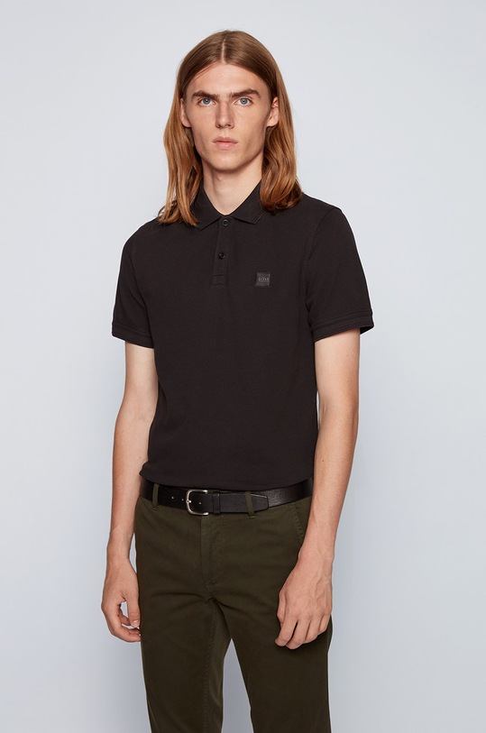 BOSS Polo 50378365.NOS bawełna czarny 50378365.NOS