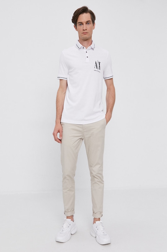 Polo majica Armani Exchange 8NZFPA.Z8M5Z.NOS bijela AA00