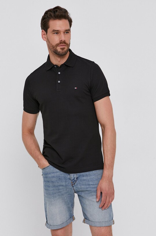 Tommy Hilfiger polo czarny MW0MW17771.NOS