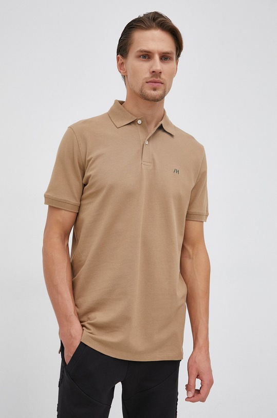 Selected Homme Polo 16082840.Kelp brązowy AA00