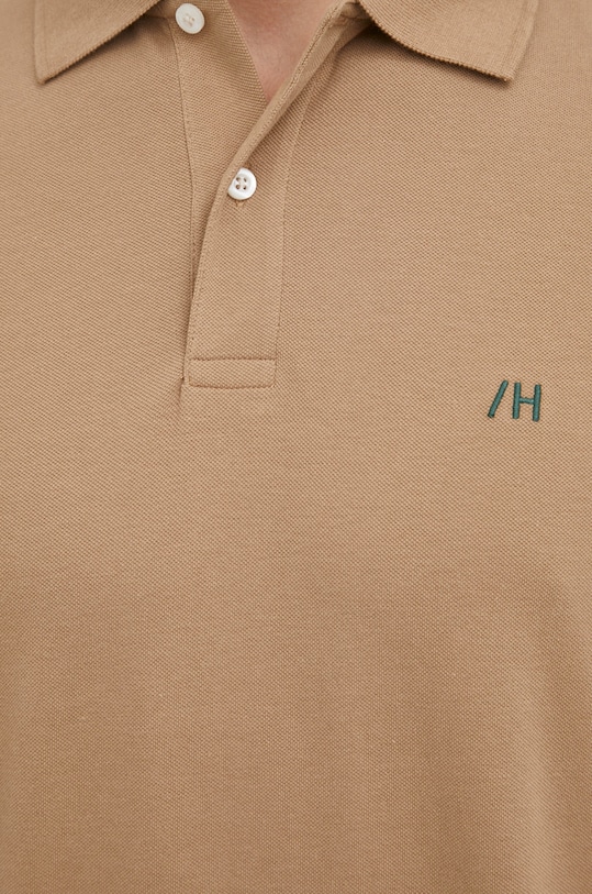 Selected Homme Polo 16082840.Kelp brązowy