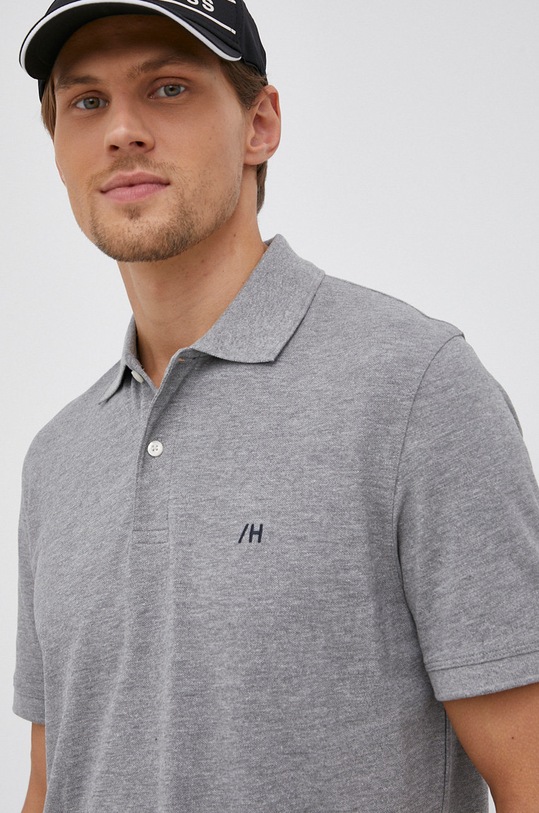 Selected Homme Polo szary 16082840.MediumGrey