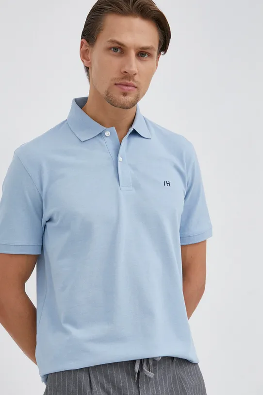 Selected Homme tricou Polo regular albastru 16082840.Skyway