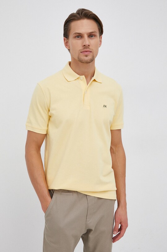 Polo tričko Selected Homme jednofarebný žltá 16082840.Sunlight