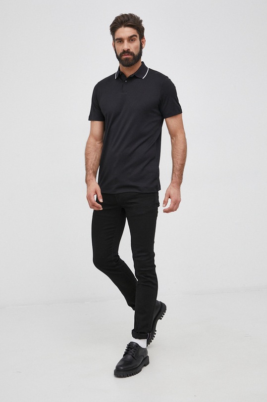 Selected Homme Polo 16082844.Black czarny AA00