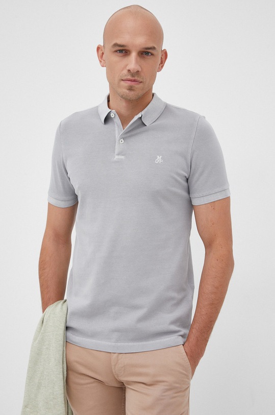 Marc O'Polo polo z elastanem szary M22249653190