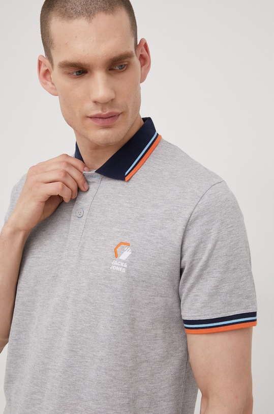 Jack & Jones polo pozostałe szary 12204909.LightGreyM