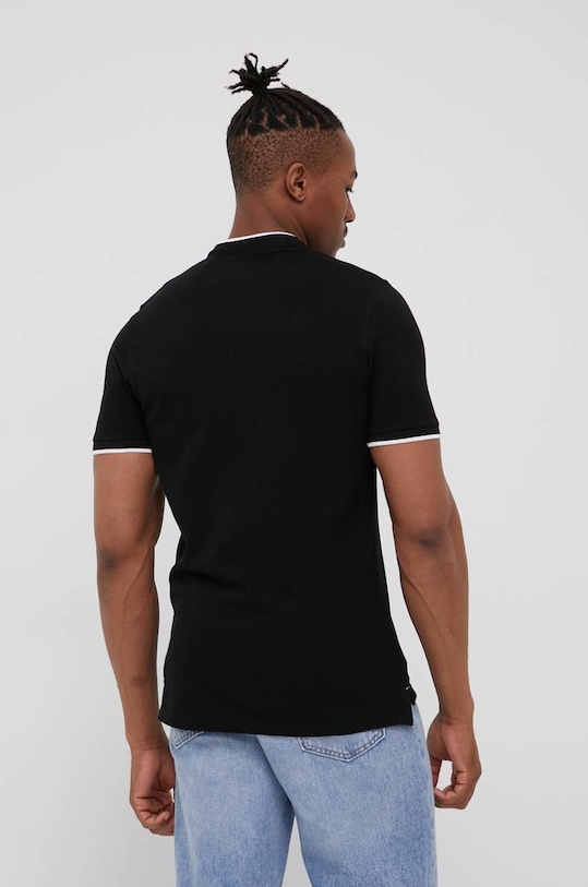 Oblečenie Bavlnené polo tričko Jack & Jones 12199711.Black čierna