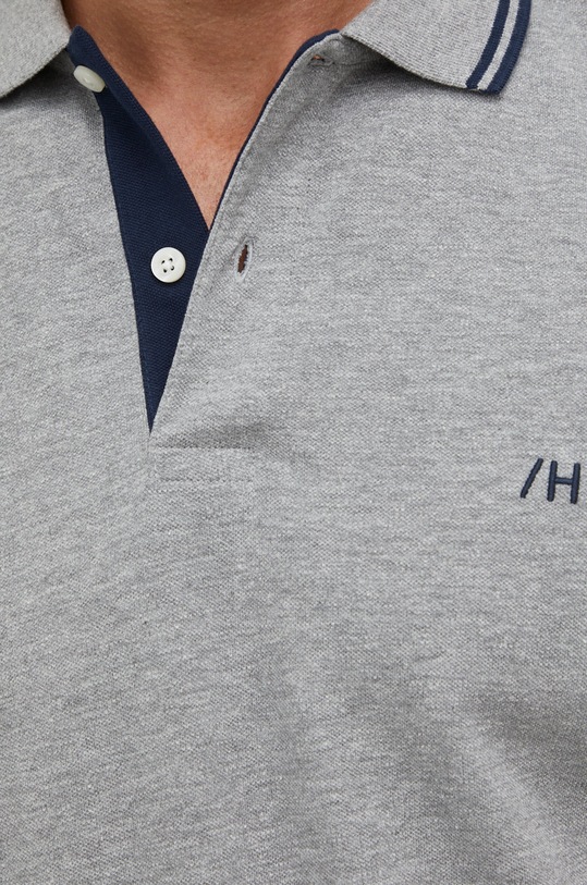 Selected Homme polo szary 16082841.MediumGrey