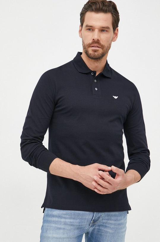 Emporio Armani longsleeve bawełniany 8N1FQ0.1JTKZ.NOS granatowy AA00