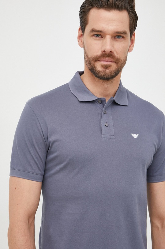 Emporio Armani polo bawełniane bawełna szary 8N1FQ2.1JTKZ.NOS