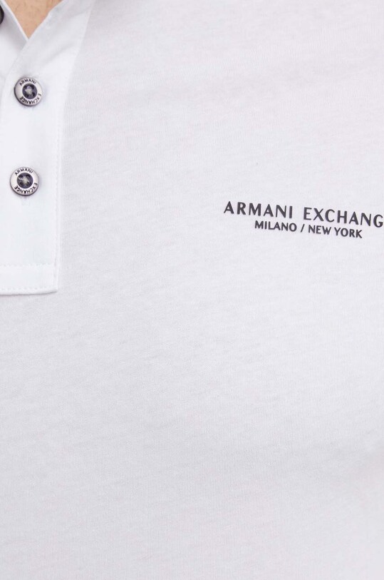 Бавовняне поло Armani Exchange 8NZF80.Z8H4Z.NOS білий