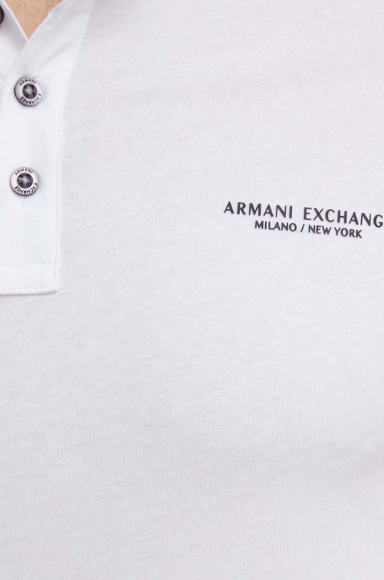 Bavlněné polo tričko Armani Exchange 8NZF80.Z8H4Z.NOS bílá