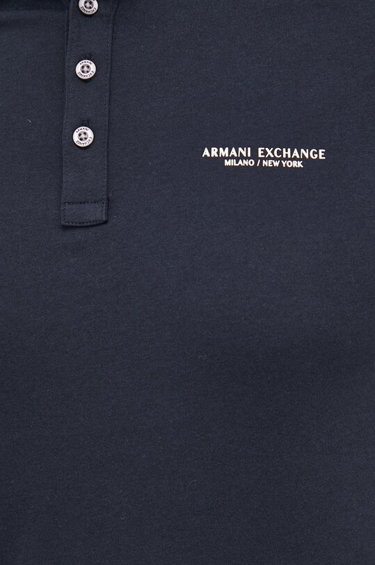 Бавовняне поло Armani Exchange 8NZF80.Z8H4Z.NOS темно-синій