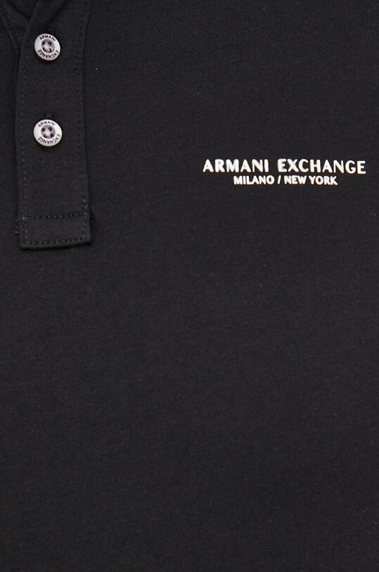 Бавовняне поло Armani Exchange 8NZF80.Z8H4Z.NOS чорний
