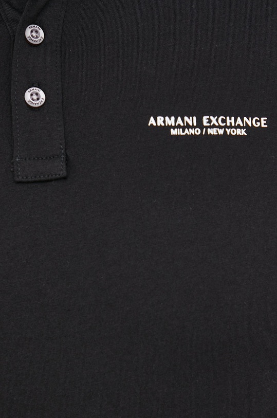 Armani Exchange polo bawełniane 8NZF80.Z8H4Z.NOS czarny