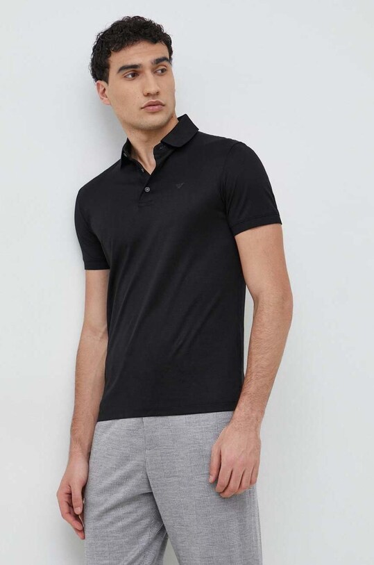 Emporio Armani poló regular fekete 8N1F98.1JUVZ.NOS
