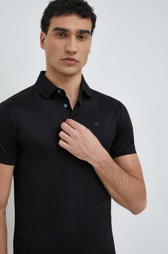 Polo tričko Emporio Armani čierna 8N1F98.1JUVZ.NOS
