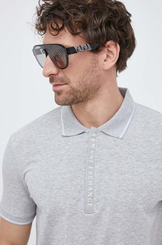 Polo tričko Armani Exchange sivá 8NZF71.ZJH2Z.NOS