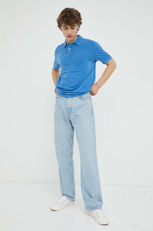 Marc O'Polo polo de bumbac M24221053056 albastru AA00