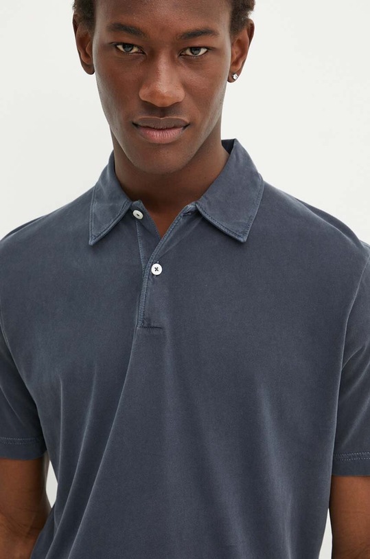 Marc O'Polo polo de bumbac regular bleumarin M24221053056