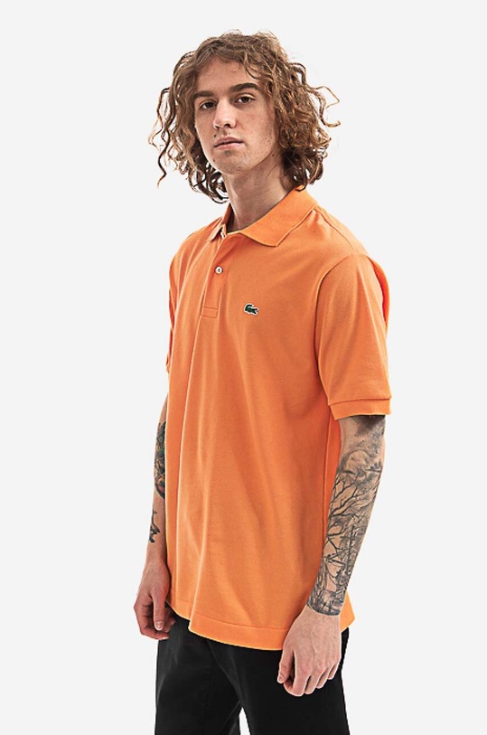Lacoste cotton polo shirt L1212 NPB L1212.NPB orange