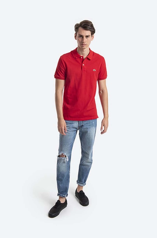 Lacoste polo bawełniane PH4012 240 PH4012.240 czerwony AA00