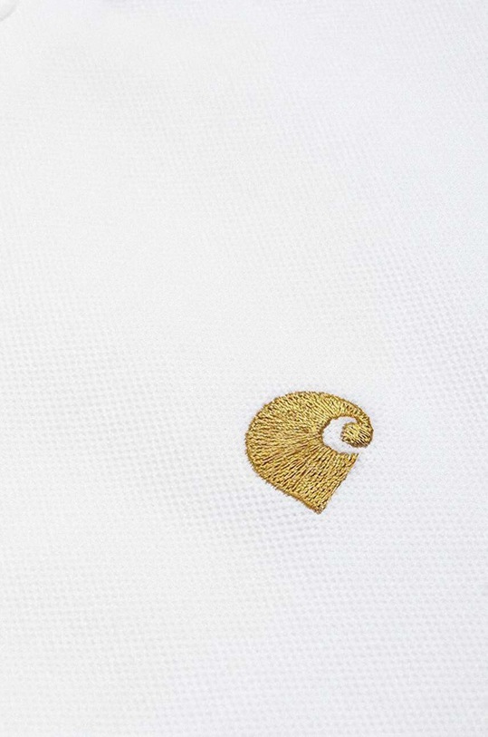 Carhartt WIP cotton polo shirt I023807.WHITE.GOLD white