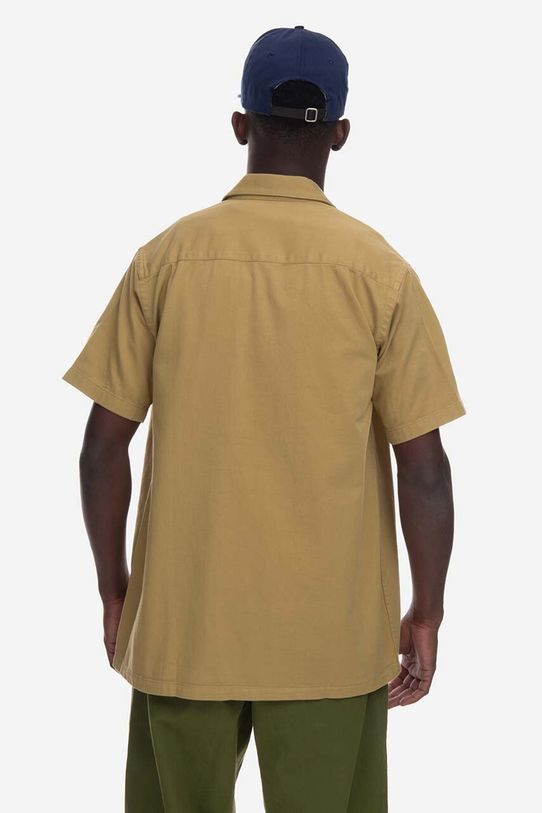 Дрехи Памучна тениска с яка Aries Mini Problemo Uniform Shirt AR40114 ARMY GREEN AR40114 зелен