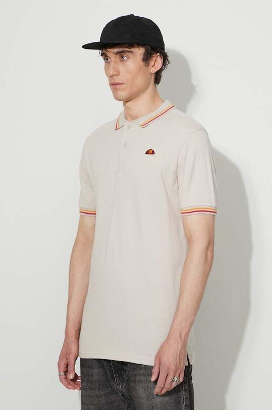 Хлопковое поло Ellesse бежевый SHR18077