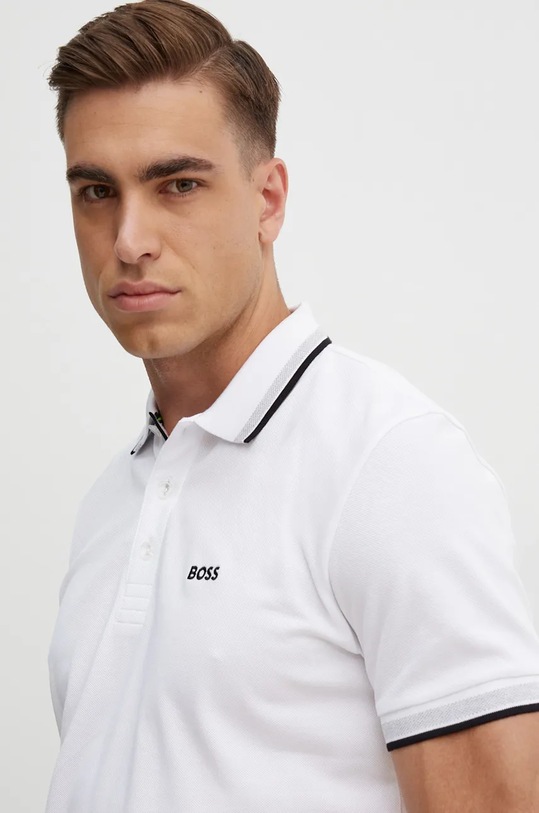 BOSS Green polo in cotone bianco 50469055